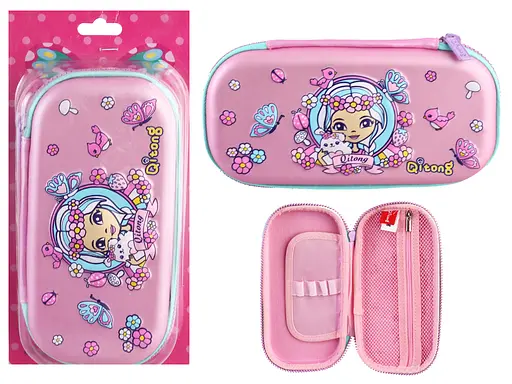 Пенал жесткий объемный Девочка, 1 отделение, 5372P