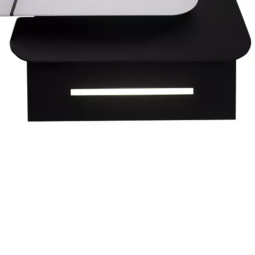 Вытяжка декоративная наклонная Perfelli DNS 6753 B 1100 WH/BL LED Strip - фото 4