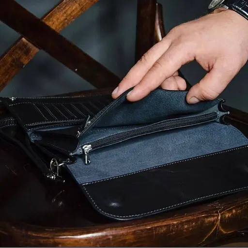 Чоловічий шкіряний клатч GRANDE PELLE 22,5х13х4 см sum0023149 - фото 3