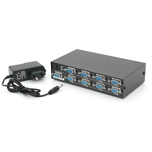 Активный сплиттер VGA сигнала KV-FJ2508S 150MHz 8 Port, DC5V/2A