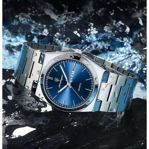 Чоловічий наручний класичний годинник Poedagar Teodor (Сріблястий) - фото 3