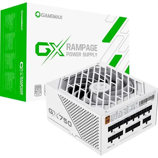 Блок живлення GameMax 750W White GX-750 PRO WH 80+ Gold (ATX3.0 PCIe5.0) (GX-750 PRO WH (ATX3.0 PCIe5.0)) - фото 5