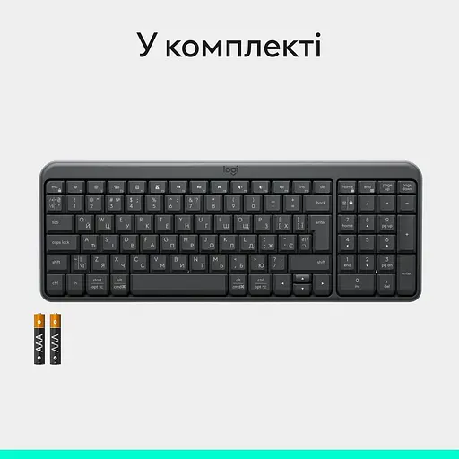 Клавіатура Logitech K250 Wireless UKR Graphite (920-013822) - фото 2