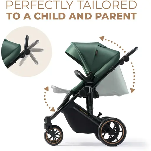 Універсальна коляска 2 в 1 Kinderkraft Prime 2 Dark Green (KSPRIM02GRE2000) - фото 4