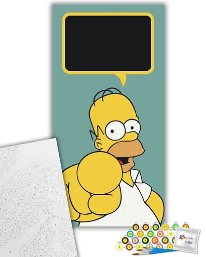 Открытка по номерам ArtCraft Гомер? 40 x 80 см (16114-AC) - фото 2