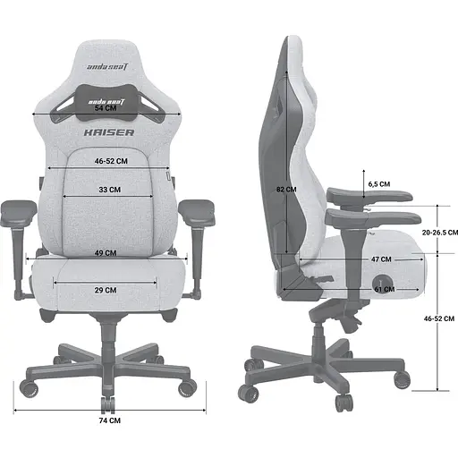 Геймерське крісло Anda Seat Kaiser 4 L Leather Elegant Black (AD12YDDC-L-20-B-PV/C) [121780] - фото 12