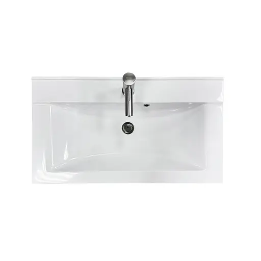 Набір для ванної кімнати Adamant раковина умивальник QUANTO 80 штучний камінь прямокутна з сифоном Click-Clack + змішувач - фото 4