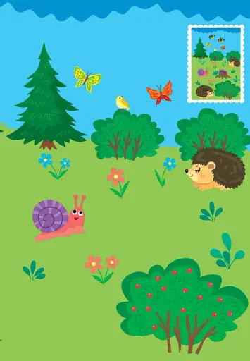 Прості аплікації великими наліпками. Лісові звірята - фото 3