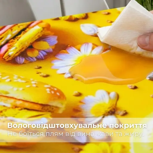 Скатерть Ideia с защитой от пятен хлопок Teflon эффект донат 140×170 см (8-13477*067) - фото 4