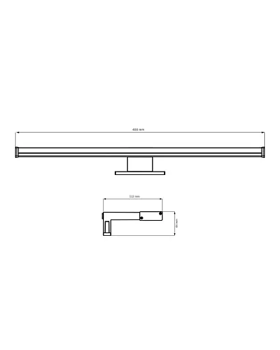 Світильник підсвітка для дзеркала Goldlux 328519 Elba Led 40 1x8W 4000K 900Lm IP44 чорний - фото 3