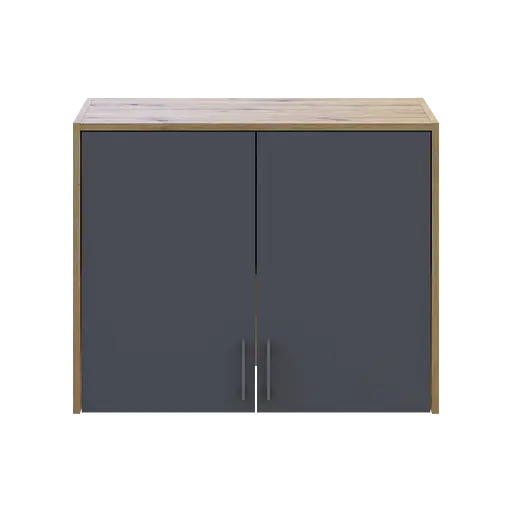 Антресоль висока Doros Ронді Дуб Артізан/Графіт 2 ДСП 82х52х65 (41516180) - фото 4