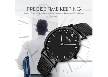 Кварцовий чоловічий годинник Skmei 1181 Large (Чорний) - фото 7