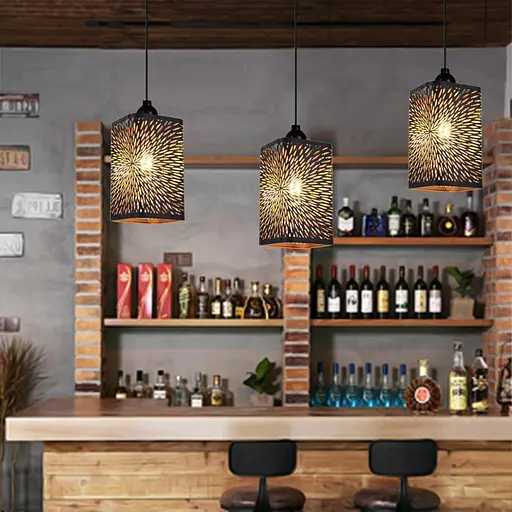 Декоративные подвесные светильники EcoGehen с батарейным питанием из шт. черный, золотой металлический - фото 7