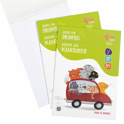 Альбом-склейка для малювання Cats in the Car А4 100г/м2 20л ROSA Kids - фото 3