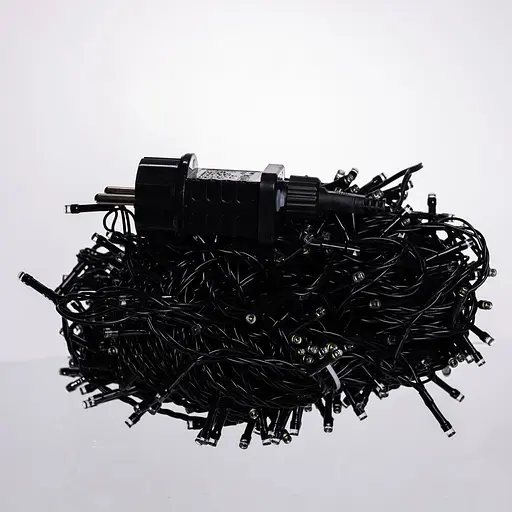 Новорічна гірлянда вулична Різдвяна фея GarlandoPro 50 м 500 LED чорний провід Білий CF500L50MBW - фото 3