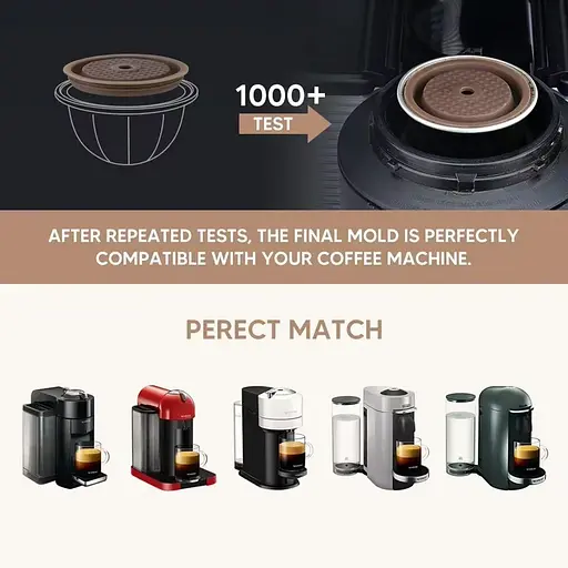 Многоразовая силиконовая крышка (2 шт.) для оригинальной капсулы Nespreso Vertuo Next, Nespresso Vertuoline - фото 7