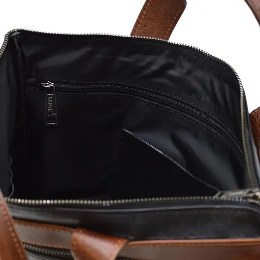 Кожаная мужская сумка TARWA 34х24х1 см sum0026092 - фото 8