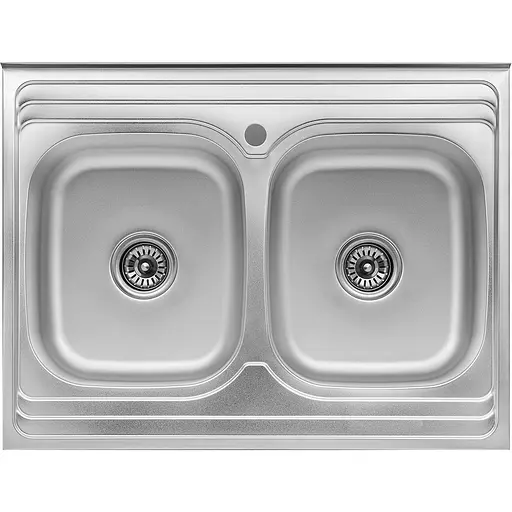 Кухонна мийка Kroner KRP Satin-6080Z (0,8 мм) (CV022827) - фото 1