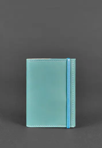 Шкіряна обкладинка для паспорта 1.0 бірюзова - фото 2