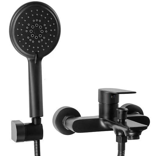 Смеситель для ванны Rea Mayson black черный настенный REA-B9634 Черный - фото 1