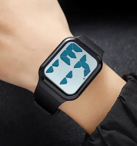 Годинник цифровий наручний Skmei 1995 (Чорний з білим) - фото 7