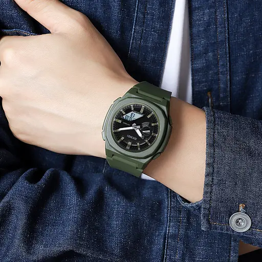 Наручний годинник чоловічий 2091AGWT Army Green White Skmei acs0030302 - фото 3