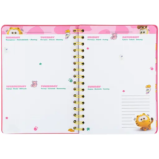 Щоденник на спіралі Kite Garfield тверда обкладинка (GF25-438) - фото 3