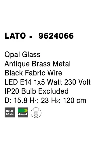 Підвісний світильник Nova Luce LATO 9624066 - фото 8