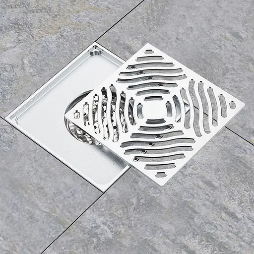 Трап для душа вертикальный Gappo G81550 латунь 150x150 мм хром - фото 3