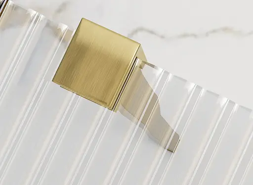 Душова стінка Rea Aero 90 intimo brushed gold REA-K4124, прозорий, золотий - фото 2