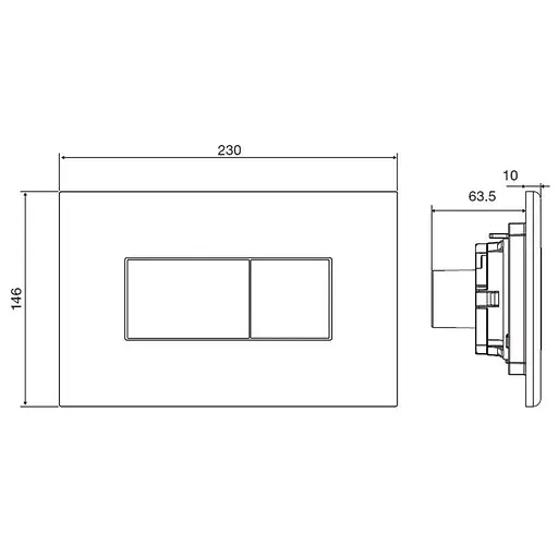 Клавіша змиву Volle Master Neo хром глянець 221515, Хром - фото 2