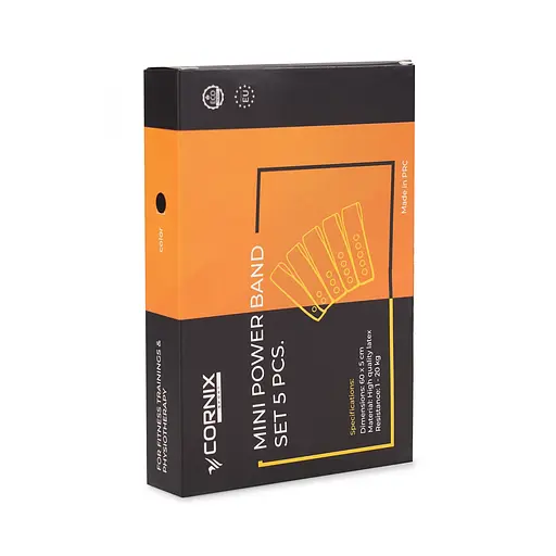 Резинки для фітнесу Cornix Mini Power Band набір 5 шт. 1-20 кг XR-0046 - фото 4