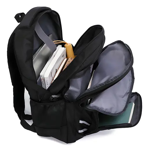 Універсальний міський рюкзак Justpack з ортопедичною спинкою чорний 31 х 48 х 19 см (5773) - фото 7