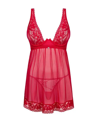 Obsessive Lacelove babydoll & thong XL/2XL - фото 3