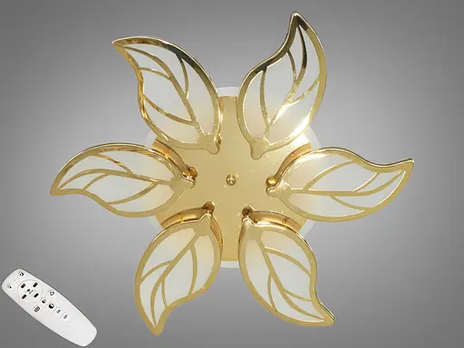 Светодиодная люстра смарт светильник с пультом dimmer, 105W, золото - фото 1