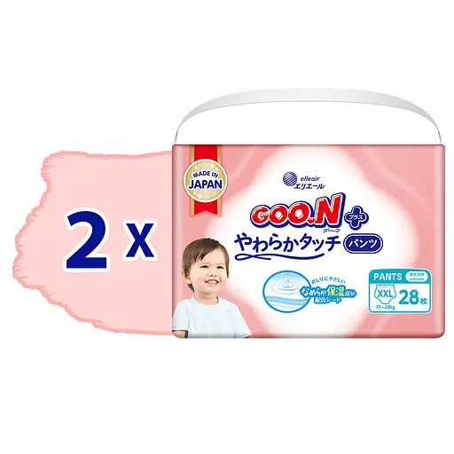 Трусики-подгузники GOO.N Plus для детей 13-25 кг ХXL 56 шт. - фото 2