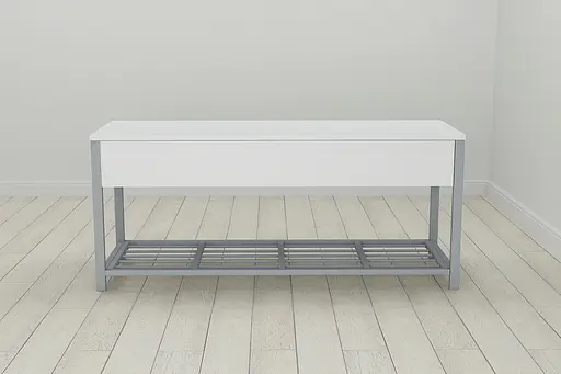 Банкетка з ящиком Ferrum-decor Дрейк 2 550x1200x400 метал Сірий ДСП Білий 16 мм (FRD-103080) - фото 3