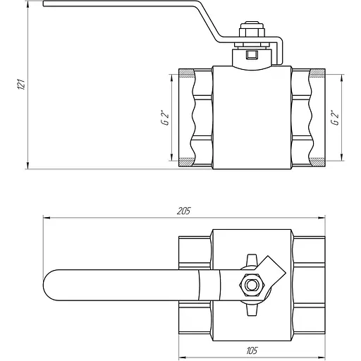 Кран кульовий прямий Q Professional 2″ ВВ КР QP151 PN40 - фото 4