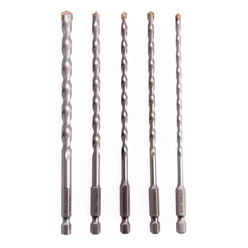 Набір свердел універсальних DeWalt Multi Material Impact для дрилів ударної дії 5 шт. пластиковий кейс (DT60099) - фото 3