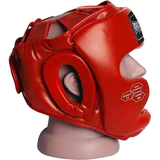 Боксерский тренировочный шлем PowerPlay 3043 XS Red - фото 3