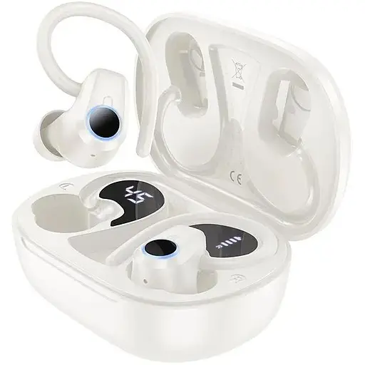 Бездротові навушники Hoco EQ8 Pure joy in-ear true wireless BT5.3 headset, 40mAh, 500mAh, 7h, Milky White