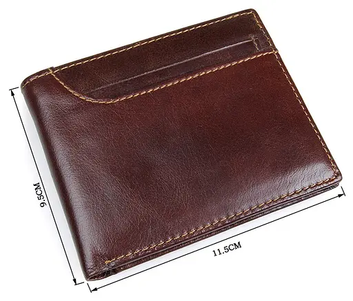 Мужской кожаный кошелек Vintage 11.5x9.5 см acs0015359 - фото 2