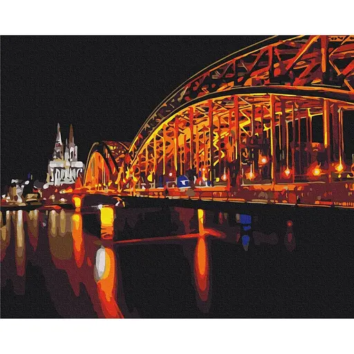 Картина по номерам на подрамнике Brushme Цвет ночного города - фото 1