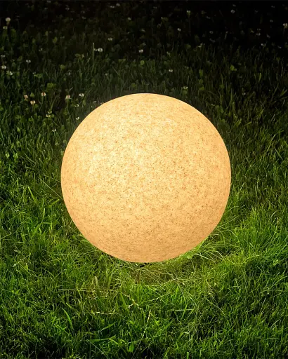 Вуличний садовий світильник куля Goldlux 330369 Argento 50 E27 1x25W IP65 Сірий - фото 2