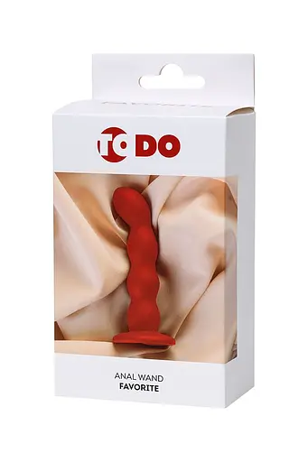 Анальна пробка ToDo Anal Wand Favourite 13 cm (червоний) - фото 5
