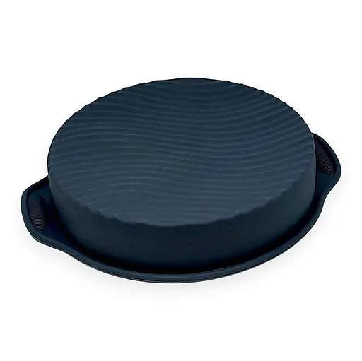 Форма для тортів та пирогів кругла силіконова з рифленим дном та ручками Ø 24.5 см, Kitchen Master Чорний 86048 - фото 6