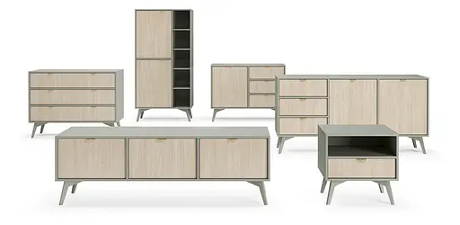 Тумба прикроватная Perfect Home Форест / Forest S54 с 1 ящиком Эвкалипт/пихта сканди (PFH-091473) - фото 10