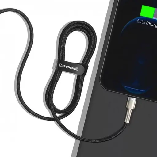 Кабель Baseus Cafule Series Metal Data Cable Type-C to iP PD 20W 0.25m Black - фото 6