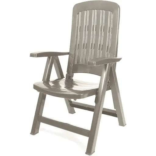 Стілець садовий пластиковий складний Bica Carmen сіро-бежевий - фото 1