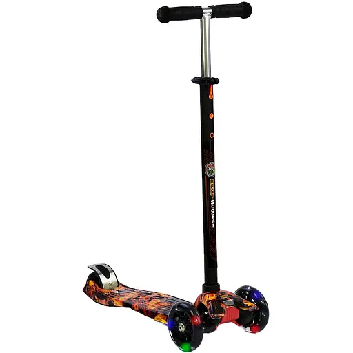 Самокат детский Best Scooter 59х17х26 см Черно-оранжевый 000231414